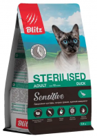 Blitz Sensitive Adult Sterilised (утка) в зоомагазине Лепшы Сябар