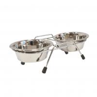 For Friends Подставка напольная с металлическими мисками в зоомагазине Лепшы Сябар