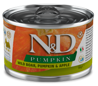 Farmina N&D Pumpkin Dog Adult Mini (кабан, тыква, яблоко), 140 г в зоомагазине Лепшы Сябар