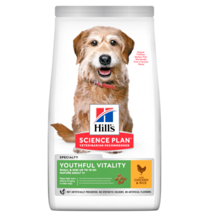 Hill's Science Plan Senior Vitality для мелких пород старше 7 лет (курица, рис) в зоомагазине Лепшы Сябар