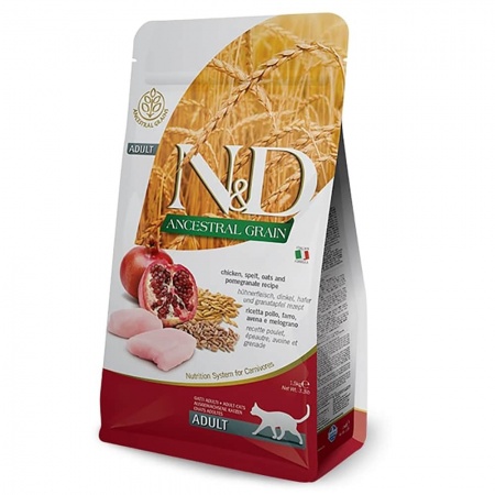 Farmina N&D Ancestral Grain Cat (курица, гранат) в зоомагазине Лепшы Сябар