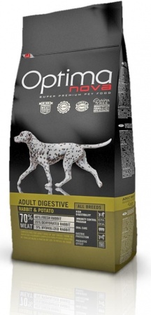 OPTIMA NOVA DOG GRAIN FREE ADULT DIGESTIVE RABBIT & POTATO (кролик, картофель) в зоомагазине Лепшы Сябар