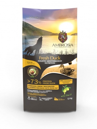 AMBROSIA MEDITERRANEAN Adult All Breeds (утка) в зоомагазине Лепшы Сябар