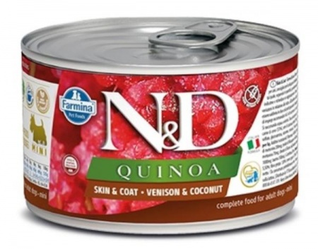 Farmina N&D Quinoa Dog Adult Mini (оленина, кокос), 140 г в зоомагазине Лепшы Сябар