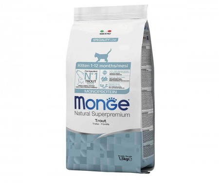 Monge Kitten Speciality Line Monoprotein (форель) в зоомагазине Лепшы Сябар