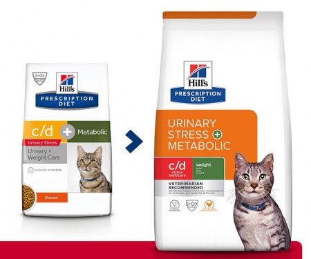 Hill's Prescription Diet c/d Urinary Stress + Metabolic (курица) в зоомагазине Лепшы Сябар