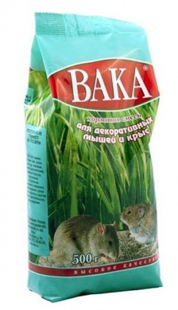 Корм ВАКА "ВК" для декоративных мышей и крыс, 500 г. в зоомагазине Лепшы Сябар