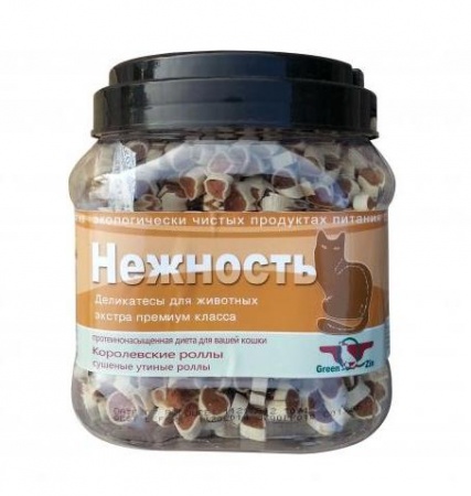 GreenQZin "Нежность" (королевские роллы), 750 г в зоомагазине Лепшы Сябар