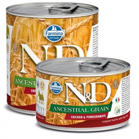 Farmina N&D Ancestral Grain Dog Adult Mini (курица, гранат) в зоомагазине Лепшы Сябар