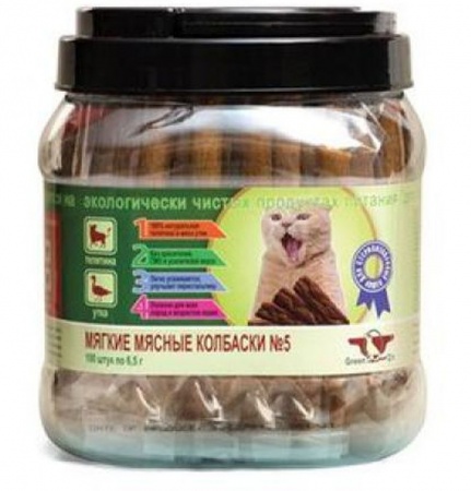 GreenQZin Колбаски "Подвижность №5" для стерилизованных кошек, 650 г в зоомагазине Лепшы Сябар